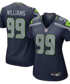 Alternative view of Leonard Williams Seattle Seahawks Nike Women's Team Game Jersey -  College Navy/Navy