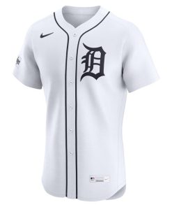 Alternative view of Detroit Tigers Nike Home Elite Sponsor Patch Pick-A-Player Retired Roster Jersey - White
