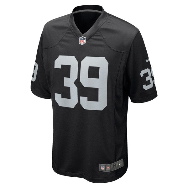 Nate Hobbs Las Vegas Raiders Nike Game Jersey - Black - Image 2