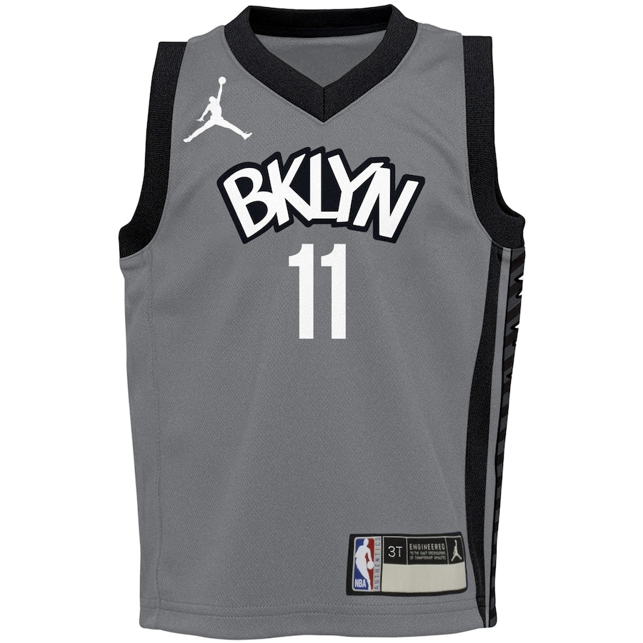 Kyrie Irving Brooklyn Nets Jordan Brand Toddler 2020/21 Jersey - Gray - Statement Edition - Image 2