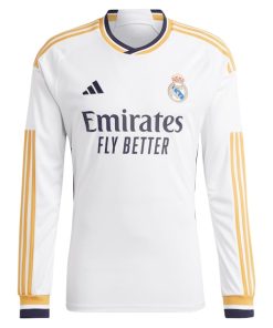 Alternative view of Los Merengues adidas 2023/24 Home Replica Long Sleeve Jersey - White