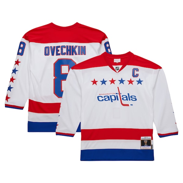 Alexander Ovechkin Washington Capitals 2012/13 Alternate Captain Blue Line Player Jersey - White/Black - Image 7