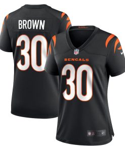 Chase Brown Cincinnati Bengals Nike Women's Team Game Jersey -  Black