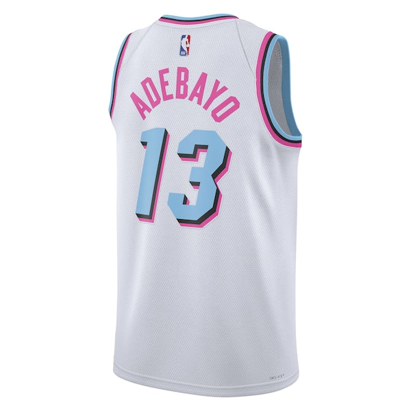 Bam Adebayo Miami Heat Nike Unisex 2024/25 Swingman Player Jersey - City Edition - White - Image 3