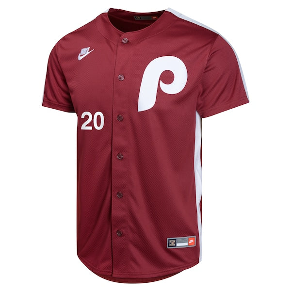 Mike Schmidt Philadelphia Phillies Nike Youth Cooperstown Collection Limited Player Jersey - Burgundy - Image 2