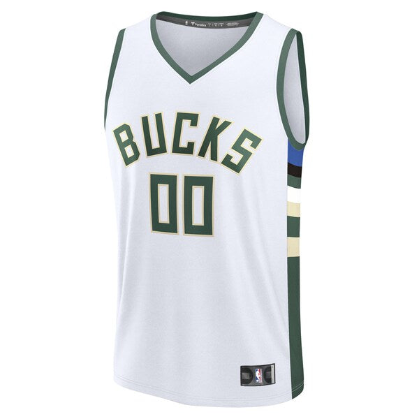 Milwaukee Bucks Fast Break Custom Jersey - Association Edition - White/Green - Image 3