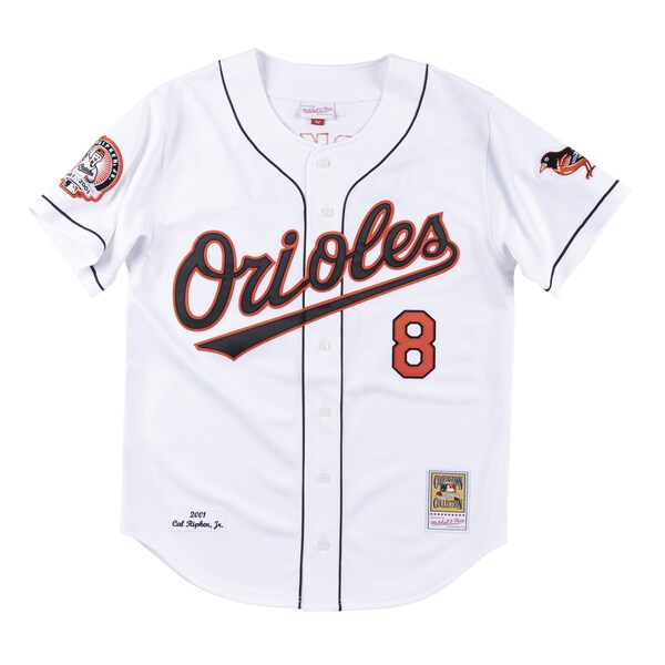 Cal Ripken Jr. Baltimore Orioles Cooperstown Collection 2001 Authentic Player Jersey - White - Image 4