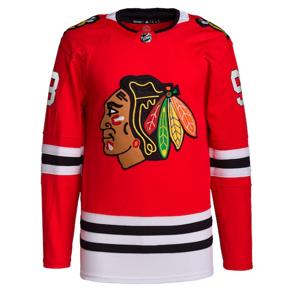 Connor Bedard Chicago Blackhawks adidas 2023 NHL Draft Home Primegreen Player Jersey - Red - Image 2