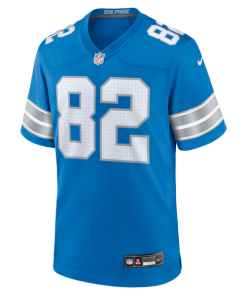 Alternative view of Ross Dwelley Detroit Lions Nike Team Game Jersey -  Blue
