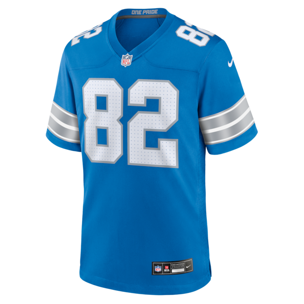 Ross Dwelley Detroit Lions Nike Team Game Jersey - Blue - Image 2