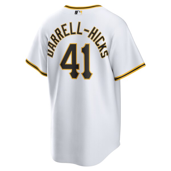 Michael Darrell-Hicks Pittsburgh Pirates Nike Home Replica Jersey - White - Image 3