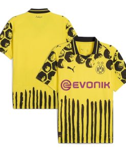 Alternative view of Borussia Dortmund Puma x KidSuper 2025 FIFA Club World Cup Replica Jersey - Yellow/Pink