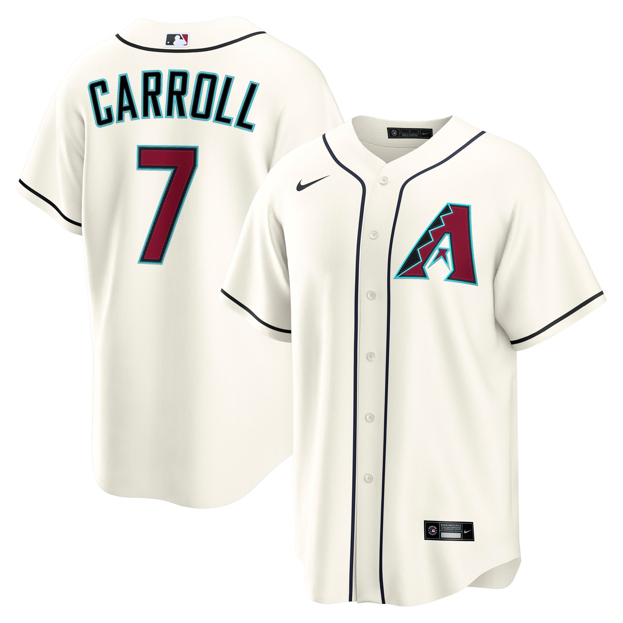 Corbin Carroll Arizona Diamondbacks Nike Road Replica Jersey - Gray/Cream - Image 5