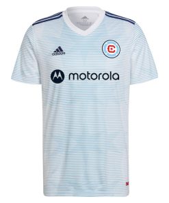 Alternative view of Chicago Fire adidas 2022 Lakefront Kit Replica Custom Jersey - White