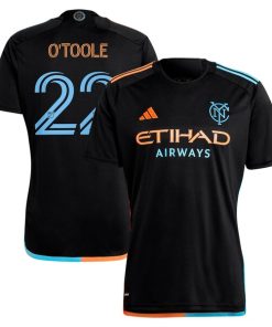 Kevin O'Toole New York City FC adidas 2024 24/7 Kit Replica Player Jersey?¨C Black