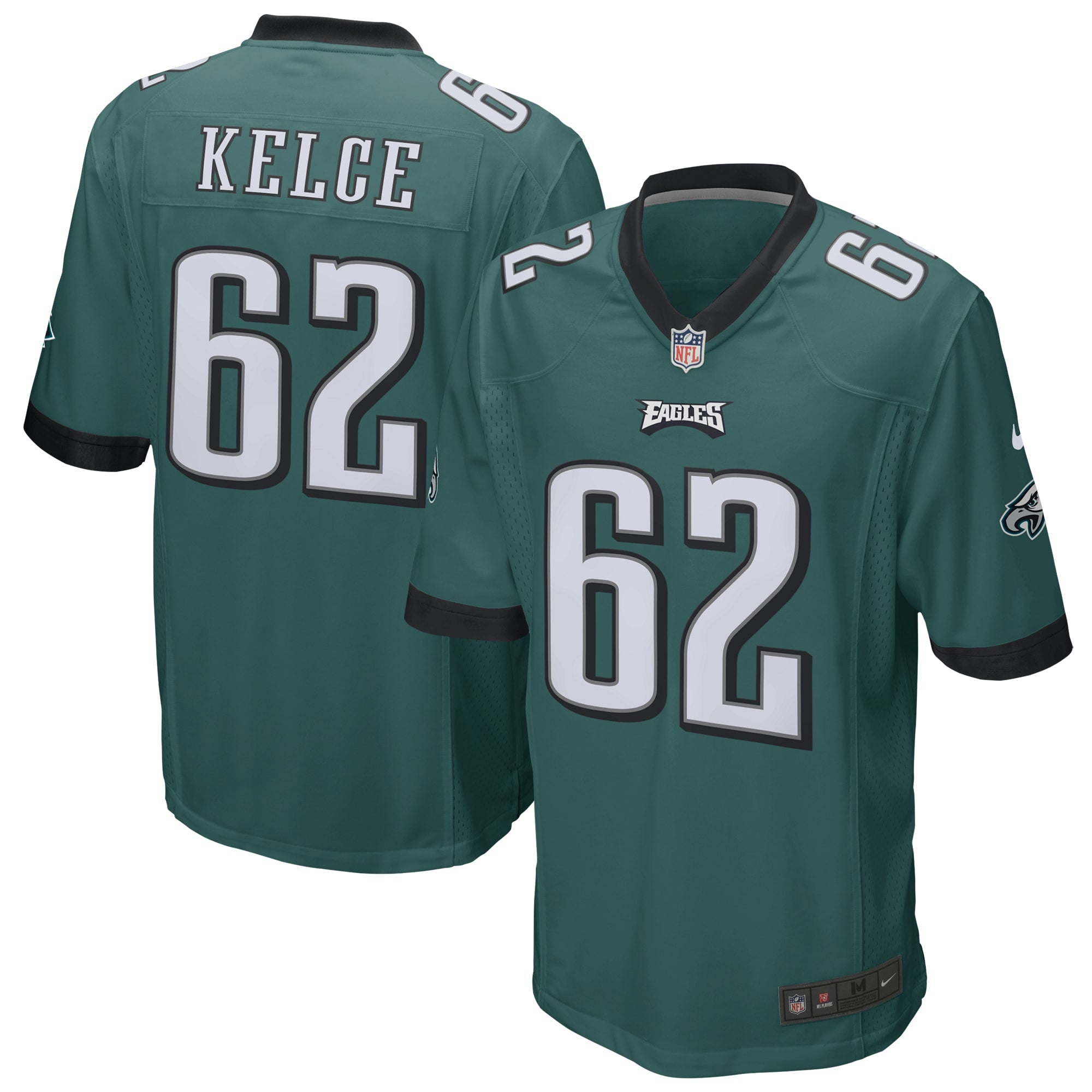 Jason Kelce Philadelphia Eagles Nike Alternate Game Player Jersey - Kelly Green/Green - Image 5