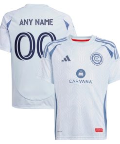 Chicago Fire adidas Youth 2025 The Municipal Kit Replica Custom Jersey - Light Blue