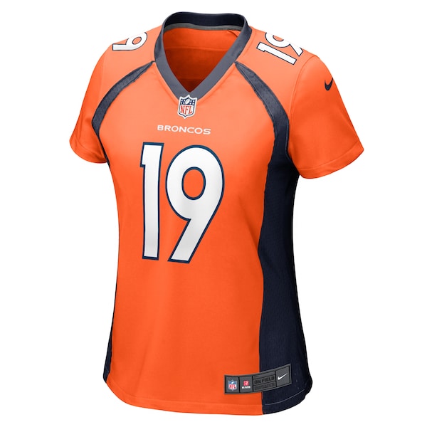 Marvin Mims Jr Denver Broncos Nike Women's Team Game Jersey - Orange - Image 2