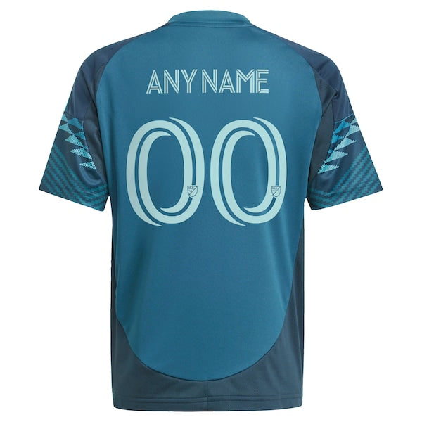 Seattle Sounders FC adidas Youth 2025 The Salish Sea Kit Replica Custom Jersey - Blue - Image 3