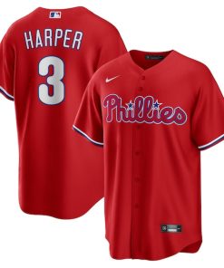 Bryce Harper Philadelphia Phillies Nike Alternate Replica Player Name Jersey - Red/Cream/White