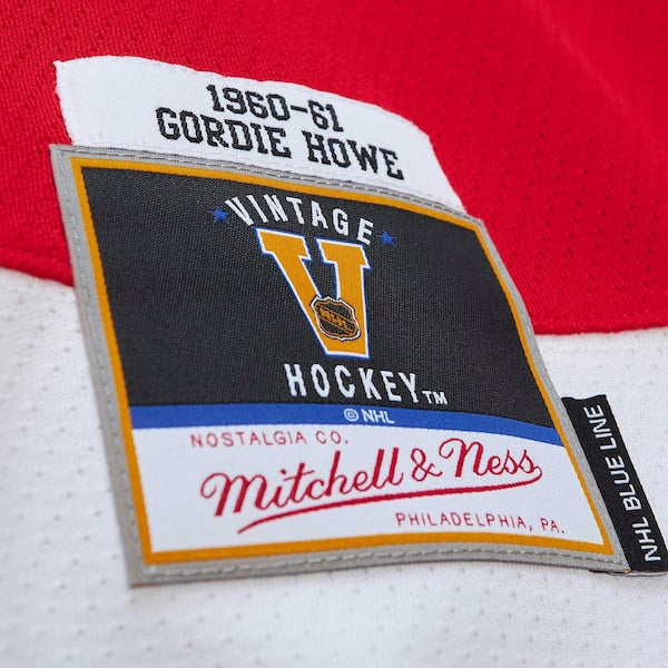 Gordie Howe Detroit Red Wings Captain Patch 1960/61 Blue Line Player Jersey - Red - Image 2