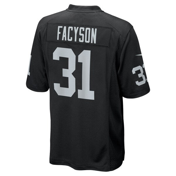 Brandon Facyson Las Vegas Raiders Nike Team Game Jersey - Black - Image 3
