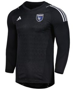 Alternative view of San Jose Earthquakes adidas 2024 Goalkeeper Long Sleeve Replica Jersey - Black