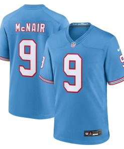 Steve McNair Tennessee Titans Nike Oilers Throwback Retired Player Game Jersey - Light Blue