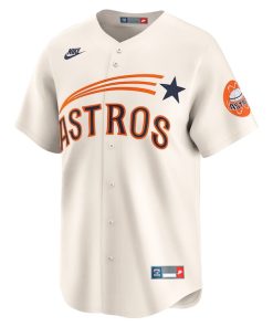 Alternative view of Houston Astros Nike Cooperstown Collection Limited Jersey - Cream