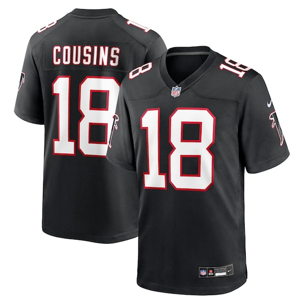 Kirk Cousins Atlanta Falcons Nike Alternate Game Player Jersey - Black/White - Image 4
