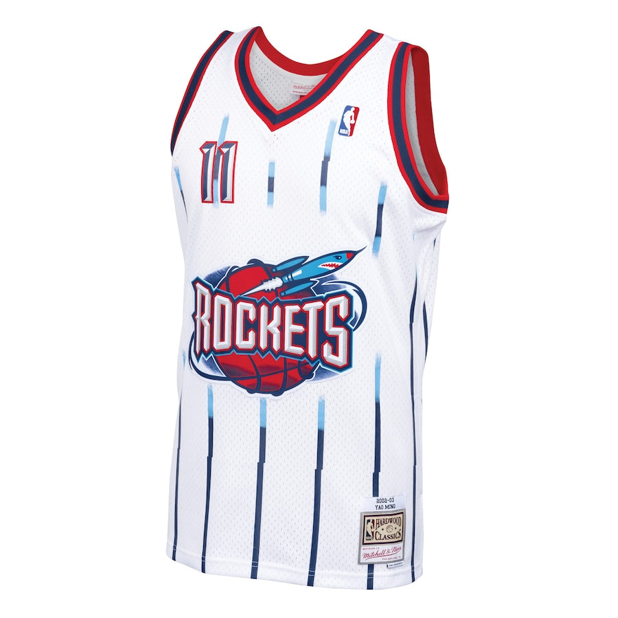 Yao Ming Houston Rockets 2002-03 Hardwood Classics Swingman Jersey - White - Image 2