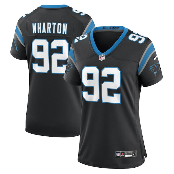 Tershawn Wharton Carolina Panthers Nike Women's Team Game Jersey - Black