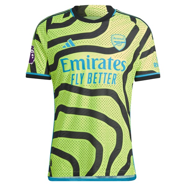 Gabriel Martinelli Arsenal adidas 2023/24 Away Authentic Player Jersey - Yellow/Red - Image 3