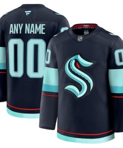 Alternative view of Seattle Kraken  Home Premium Custom Jersey - Deep Sea Blue/White