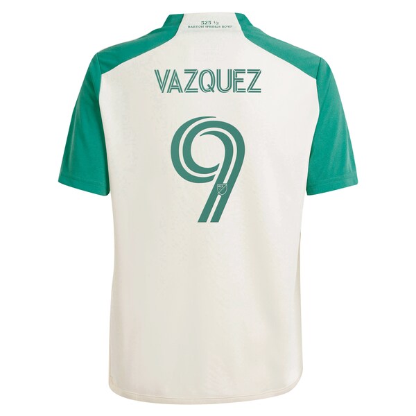 Brandon Vazquez Austin FC adidas Youth 2024 The Armadillo Kit Replica Player Jersey - Tan - Image 3