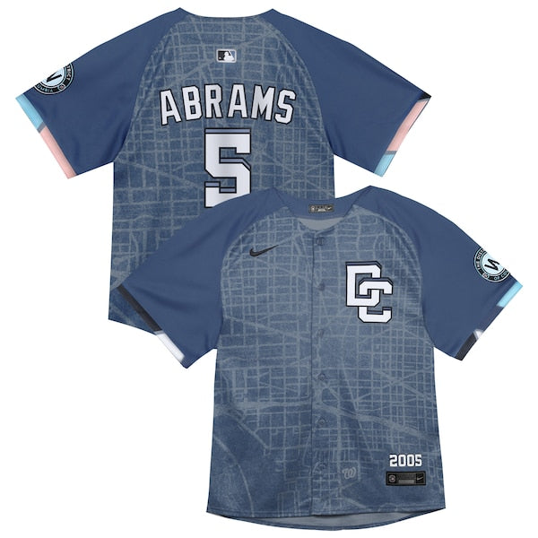 CJ Abrams Washington Nationals Nike Toddler City Connect 2025 Limited Jersey - Blue