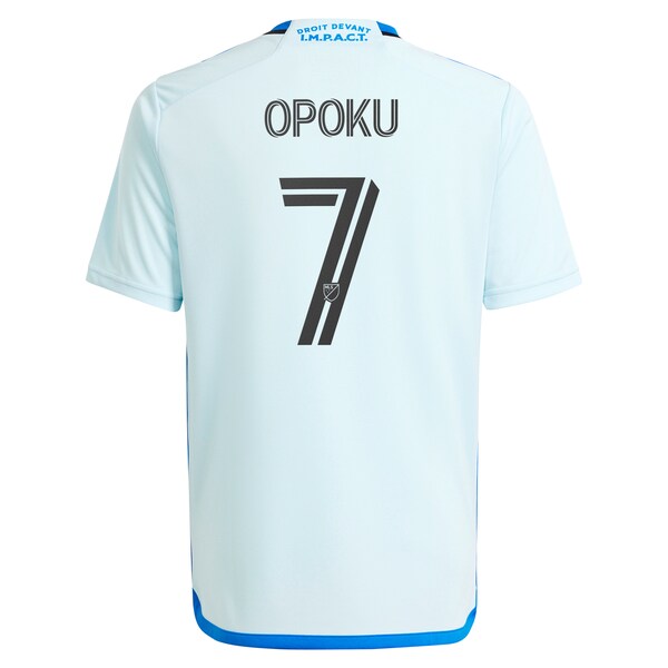 Kwadwo Opoku CF Montreal adidas Youth 2024 La Main Replica Player Jersey?ยจC Light Blue - Image 3