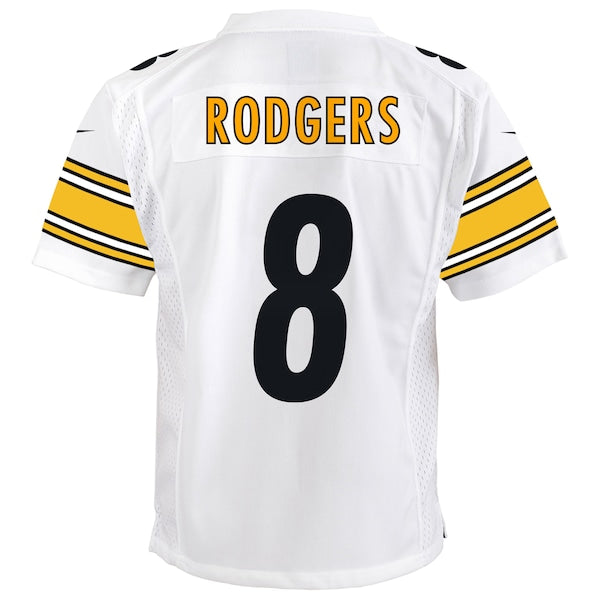 Aaron Rodgers Pittsburgh Steelers Nike Youth Game Jersey?ยจC White/Black - Image 4