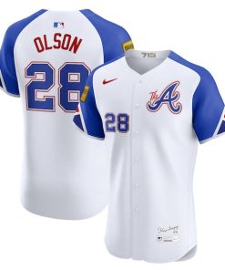 Matt Olson Atlanta Braves Nike City Connect Elite Jersey - White