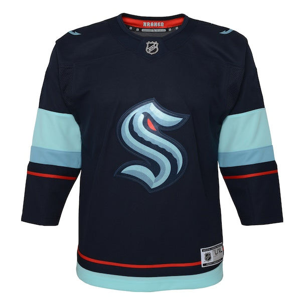 Seattle Kraken Youth Home Premier Jersey - Navy - Image 2