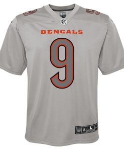 Alternative view of Joe Burrow Cincinnati Bengals Nike Youth Atmosphere Game Jersey - Gray