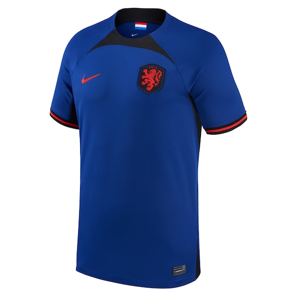 Netherlands National Team Nike Youth 2022/23 Away Breathe Stadium Replica Blank Jersey - Royal - Image 3