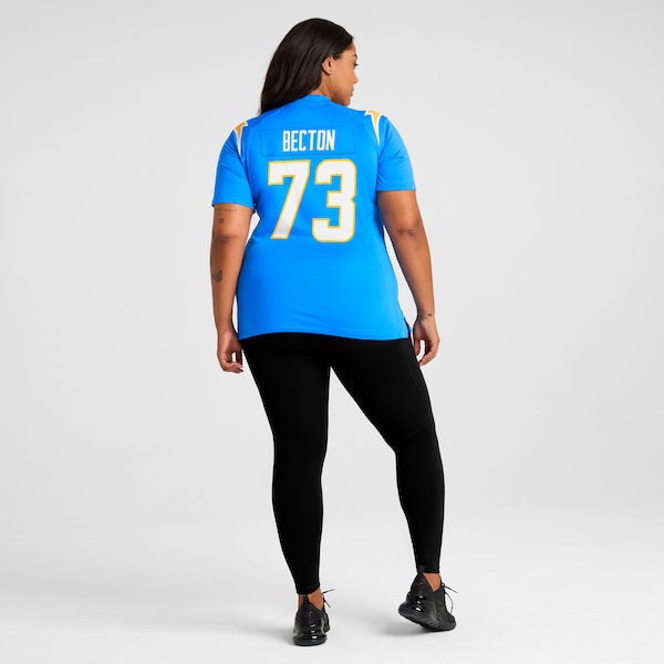Mekhi Becton Los Angeles Chargers Nike Women's Team Game Jersey - Powder Blue - Image 7