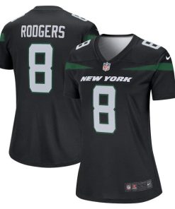 Aaron Rodgers New York Jets Nike Women's Alternate Legend Player Jersey - Stealth Black/Green/White