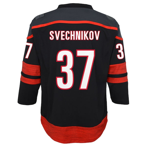 Andrei Svechnikov Carolina Hurricanes Youth Alternate Replica Player Jersey - Black - Image 3
