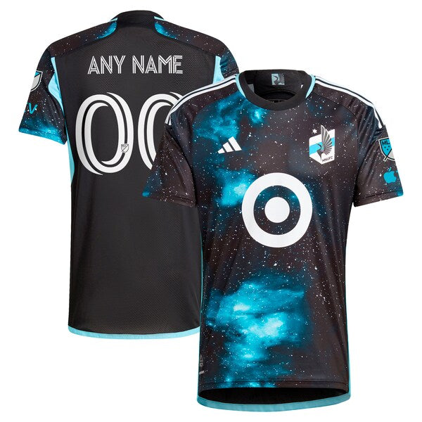 Minnesota United FC adidas 2024 Starry Night Authentic Custom Jersey - Black - Image 2