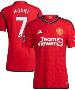 Mason Mount Manchester United adidas 2023/24 Home Authentic Player Jersey - Red/Green