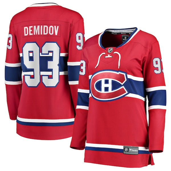 Ivan Demidov Montreal Canadiens Women's Home Breakaway Player Jersey - Red