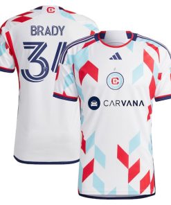 Chris Brady Chicago Fire adidas 2024 A Kit For All Authentic Player Jersey?¨C White