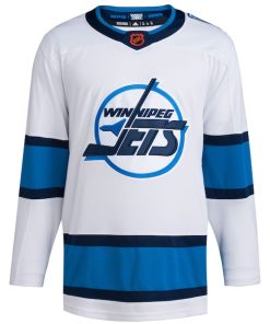 Alternative view of Winnipeg Jets adidas Reverse Retro 2.0 Authentic Blank Jersey - White